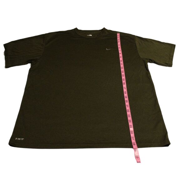 Men's Nike Dry Fit Short Sleeve Pullover Shirt Olive Green Size XL Extra-Large - Picture 1 of 9